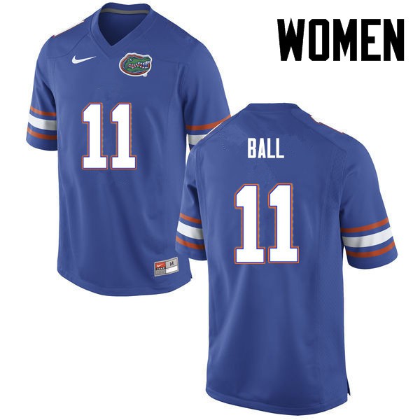 Florida Gators Women #11 Neiron Ball College Football Jersey Blue